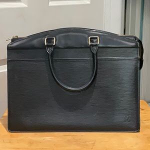 Louis Vuitton Riviera Handbag Epi Leather Black